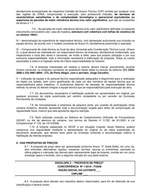 ConcorrÃƒÂªncia NÃ‚Âº 01 /Coord. Local Porto Alegre/FUNAI/2010