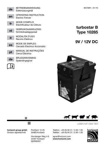 turbostar B Type 10285 9V / 12V DC