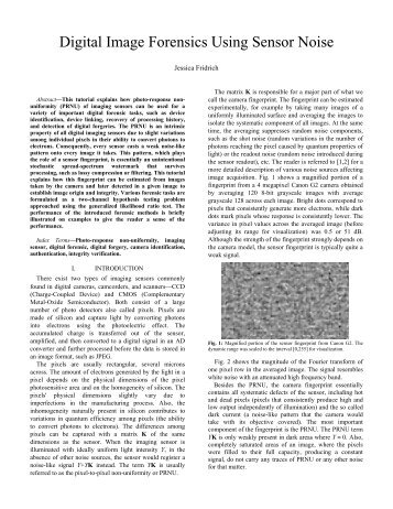 Digital Image Forensics Using Sensor Noise