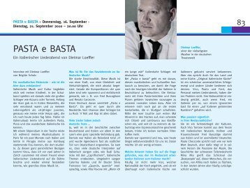 PASTA e BASTA - Stadttheater Minden