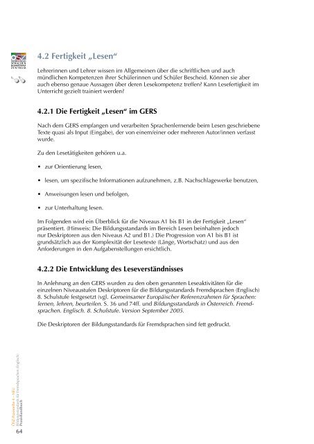 (Englisch) 8. Schulstufe Praxishandbuch - Ãsterreichisches ...