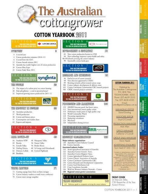 COTTON YEARBOOK 2011 - Greenmount Press