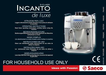 165897300 Incanto De Luxe SBS Rev02.indd - Seattle Coffee Gear