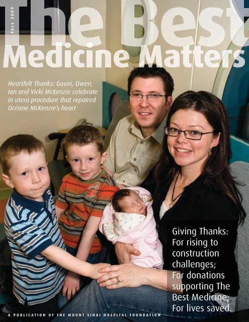 Best Medicine Matters Fall 2009 - Mount Sinai Hospital