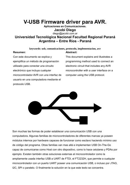 V-USB Firmware driver para AVR. - edUTecNe - Universidad ...