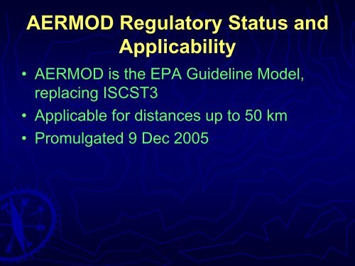 Model comparison between CALPUFF and AERMOD on Chlorine ...