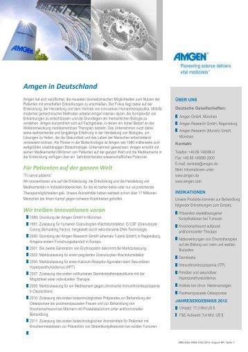 Amgen Factsheet auf Deutsch - Amgen GmbH