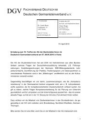 Deutschen Germanistenverband e.V. - Fachverband Deutsch