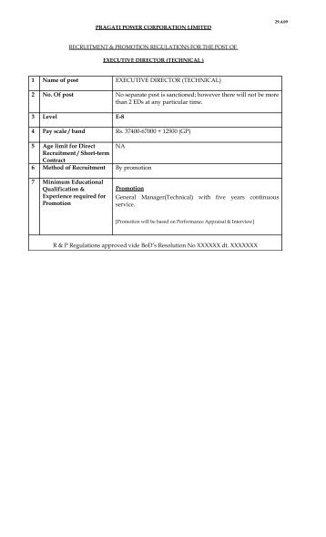 1.R&P Regulation for Group-A Technical Posts