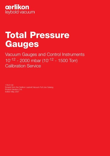 Total Pressure Gauges