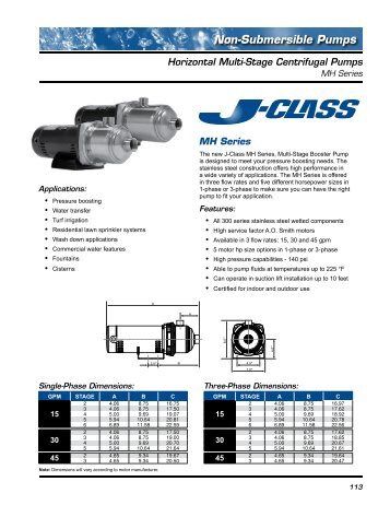 MH Series Catalog pages - Franklin Electric