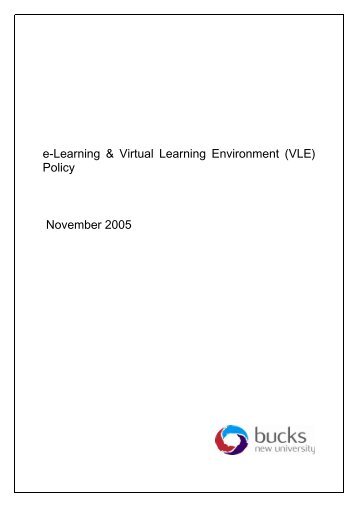 e-Learning & Virtual Learning Environment (VLE) Policy