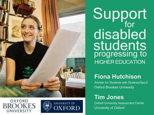 Support for disabled students progressing to higher education