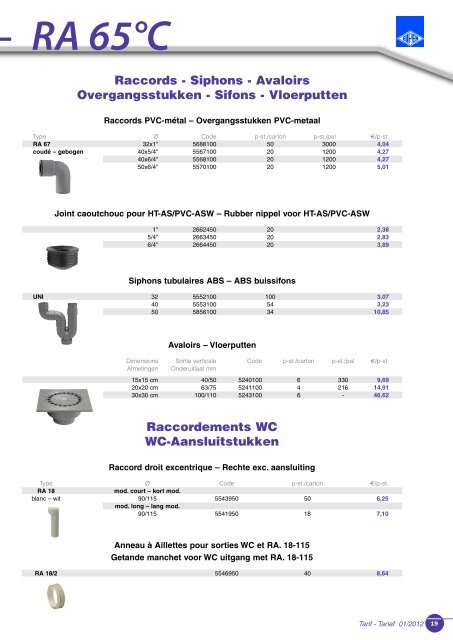 Tarif 01-2012