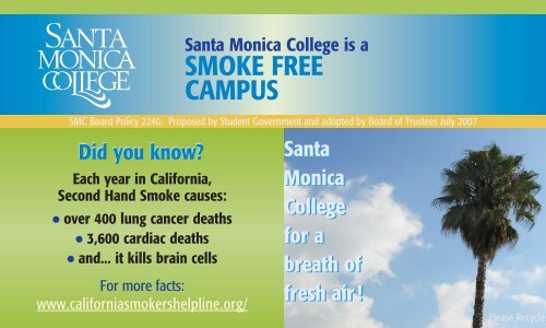 Smoking Area - Santa Monica College