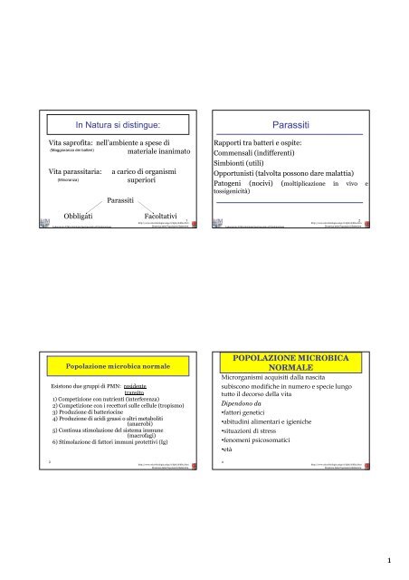 batteri parassitari facoltativi