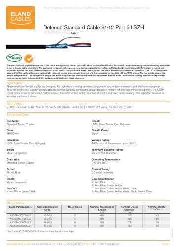 Download Product Spec - Eland Cables