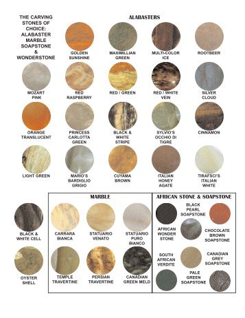 marble african stone & soapstone alabasters - The Compleat Sculptor