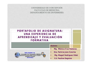 portafolio de asignatura - Universidad de ConcepciÃ³n