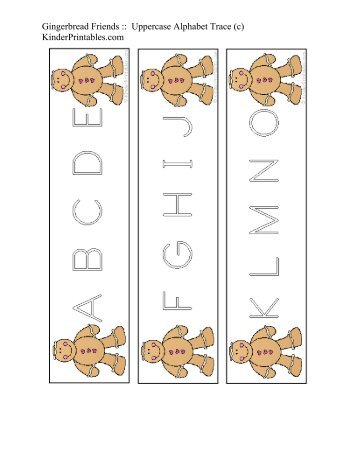 Gingerbread Uppercase Tracing (c) - Kinder Printables