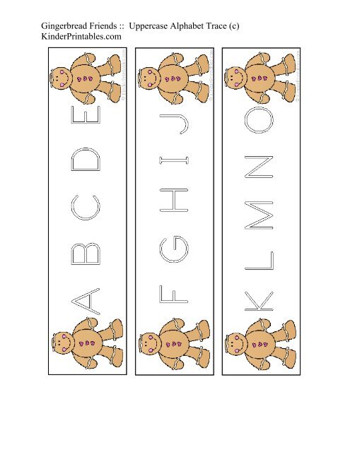 Gingerbread Uppercase Tracing (c) - Kinder Printables