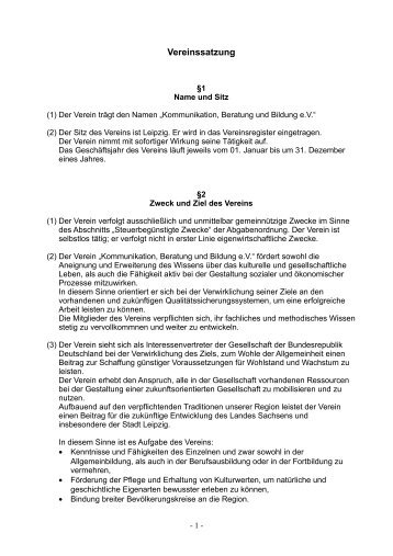 Vereinssatzung (PDF) - KBB e.V.
