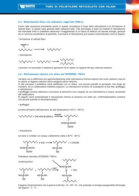 Tubo in polietilene reticolato con silani INTERSOL ... - Watts Industries