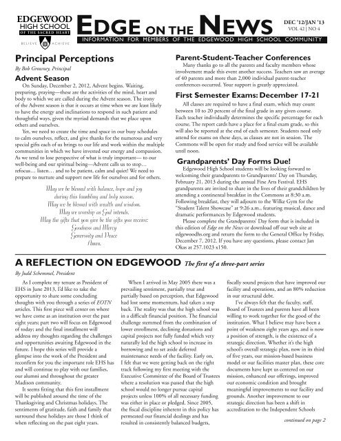 Principal Perceptions - Edgewood High School