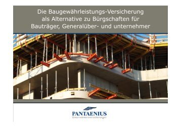 BaugewÃ¤hrleistungs-Versicherung - Pantaenius