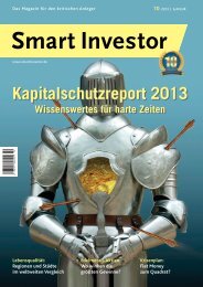 Kapitalschutzreport 2013 Kapitalschutzreport 2013 - Smart Investor