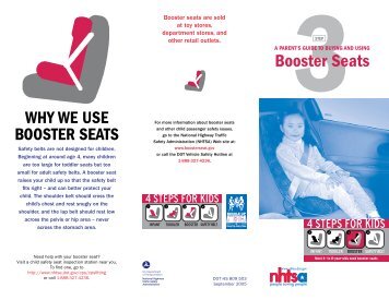 Booster seats - Alaska Car Seat/Child Passenger Safety