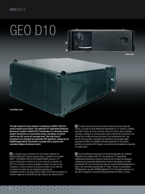 The cardioid system that makes sense sonically ... - Nexo