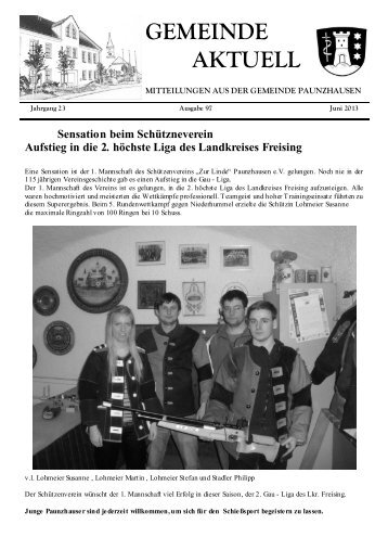 Gemeindezeitung, Ausgabe 97 - Paunzhausen