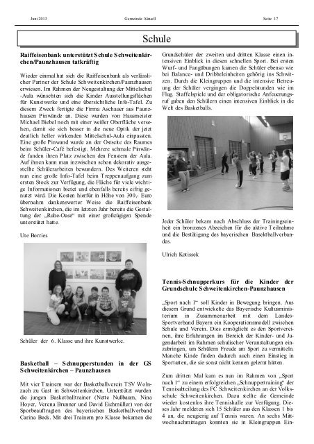 Gemeindezeitung, Ausgabe 97 - Paunzhausen