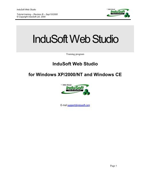 InduSoft Web Studio - InduSoft Corporation