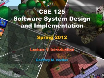 CSE125: Software System Design and Implementation