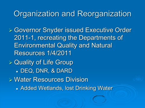 Bill Creal, Chief, Water Resources Division