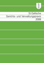 St.gallische Gerichts- und Verwaltungspraxis 2008