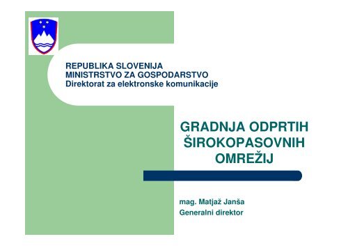 projektom - Ministrstvo za gospodarski razvoj in tehnologijo