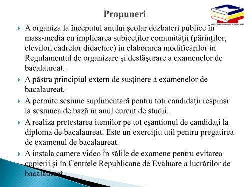 Rezultatele sesiunii de examene 2011 - AEE