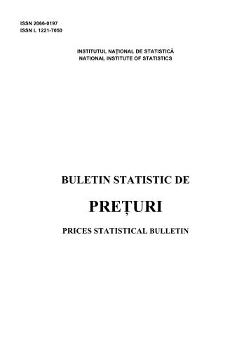 PREÅ¢URI - Institutul National de Statistica