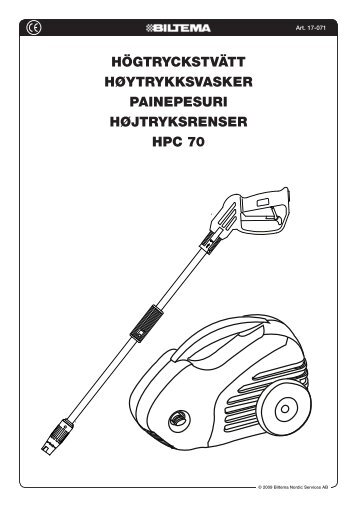 HÃ¶gtryckstvÃ¤tt HÃ¸ytrykksvasker PainePesuri HÃ¸jtryksrenser ... - Biltema
