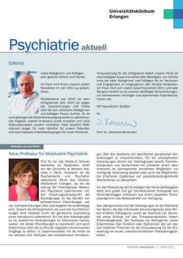 Psychiatrieaktuell - Psychiatrie - UniversitÃ¤tsklinikum Erlangen