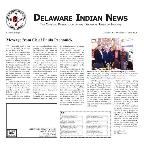 January 2013 - Delaware Tribe of Indians