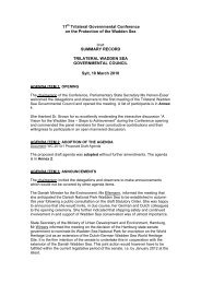 Summary Record Ministerial Council - Trilateral Wadden Sea ...