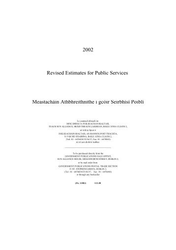 Revised Estimates Volume 2002 - Department of Public Expenditure ...