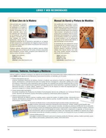 Libros Libros Y Web Recomendados - Revista El Mueble y La Madera