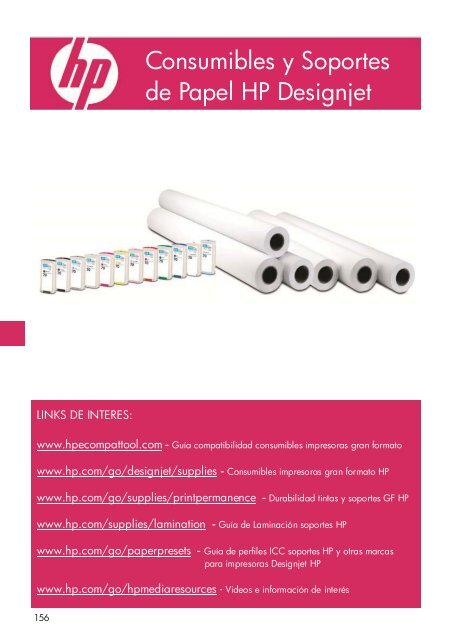 Consumibles y Soportes de Papel HP Designjet - Consumibles.com