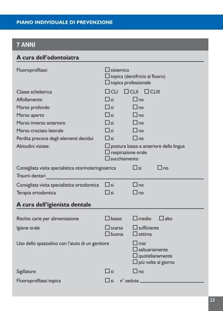 Libretto Sanitario Odontoiatrico - Azienda Provinciale per i Servizi ...