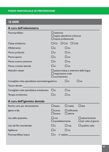 Libretto Sanitario Odontoiatrico - Azienda Provinciale per i Servizi ...